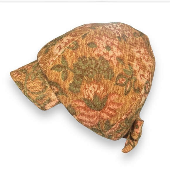 LILLY DACHÉ Floral Pattern Brimmed Beehive Cloche Hat VINTAGE RARE - Picture 4 of 8